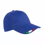 2030310-Sapca-de-baseball-din-bumbac-cu-5-panouri-cu-broderie-tricolor