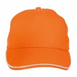 630607-Sapca-din-bumbac-cu-cinci-panouri-cu-margine-alba-si-inchidere-