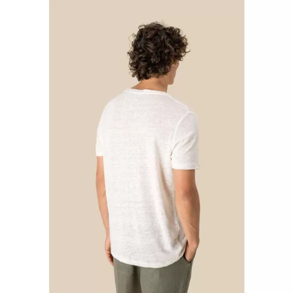 SP320 - Tricou de in pentru barbati - Spasso - [Ivory]
