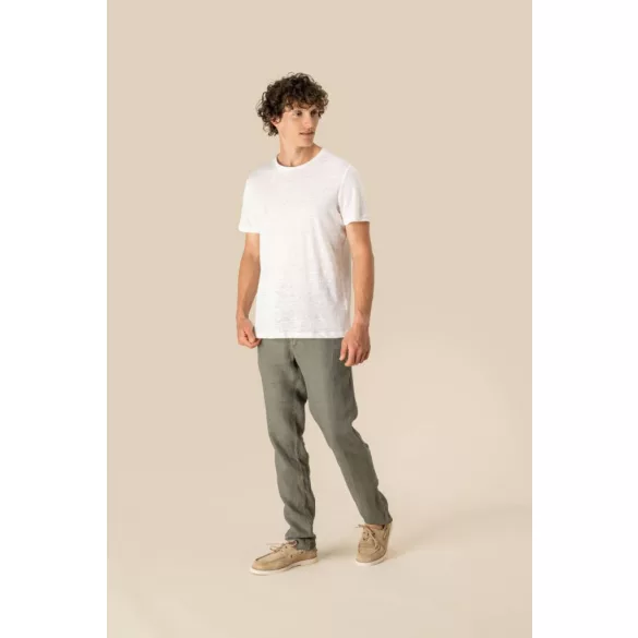 SP320 - Tricou de in pentru barbati - Spasso - [Ivory]