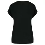 SP321 - Tricou de in cu decolteu in V pentru dama - Spasso - [Black]