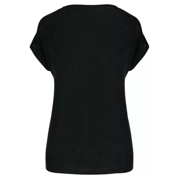 SP321 - Tricou de in cu decolteu in V pentru dama - Spasso - [Black]
