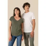 SP321 - Tricou de in cu decolteu in V pentru dama - Spasso - [Black]
