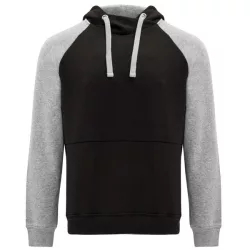   SU1058 - Hanorac bicolor unisex adulti - BADET - [Negru/Gri melanj]