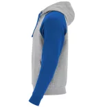SU1058 - Hanorac bicolor unisex adulti - BADET - [Gri melanj/Albastru royal]