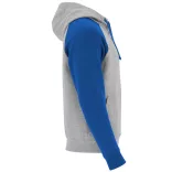 SU1058 - Hanorac bicolor unisex adulti - BADET - [Gri melanj/Albastru royal]