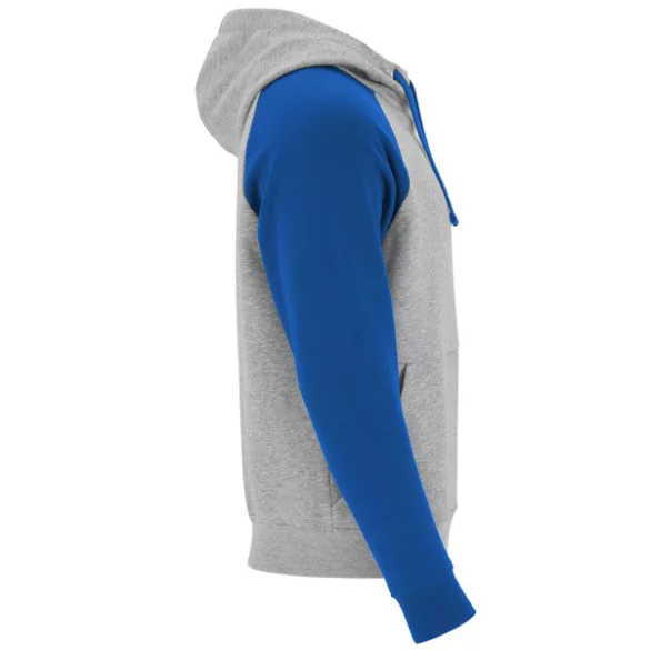 SU1058 - Hanorac bicolor unisex adulti - BADET - [Gri melanj/Albastru royal]