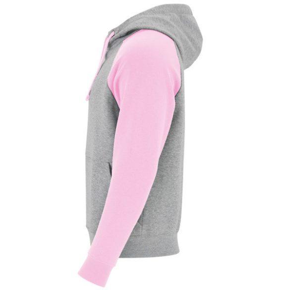 SU1058 - Hanorac bicolor unisex adulti - BADET - [Gri melanj/Roz deschis]