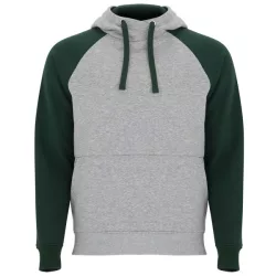   SU1058 - Hanorac bicolor unisex adulti - BADET - [Gri melanj/Verde sticla]
