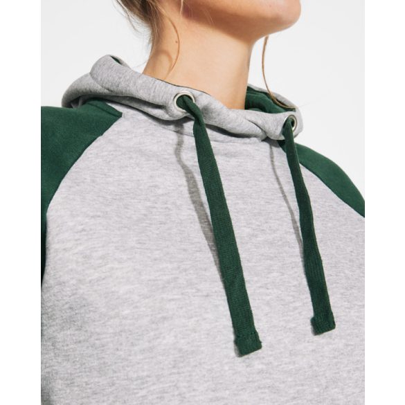 SU1058 - Hanorac bicolor unisex adulti - BADET - [Gri melanj/Rosu]