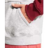 SU1058 - Hanorac bicolor unisex adulti - BADET - [Gri melanj/Mov purpura]