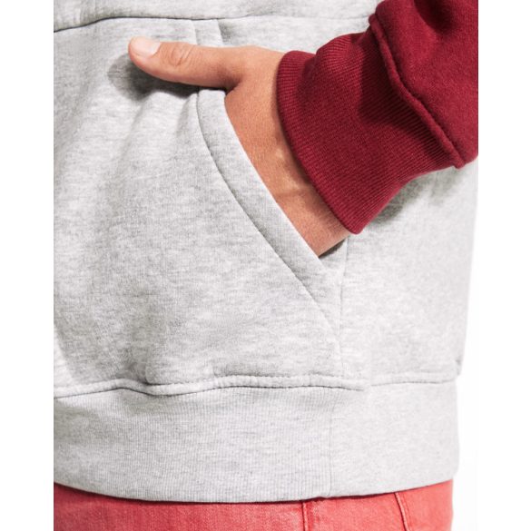 SU1058 - Hanorac bicolor unisex copii - BADET - [Gri melanj/Roz deschis]