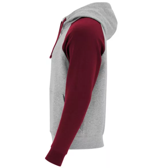 SU1058 - Hanorac bicolor unisex copii - BADET - [Gri melanj/Grena]