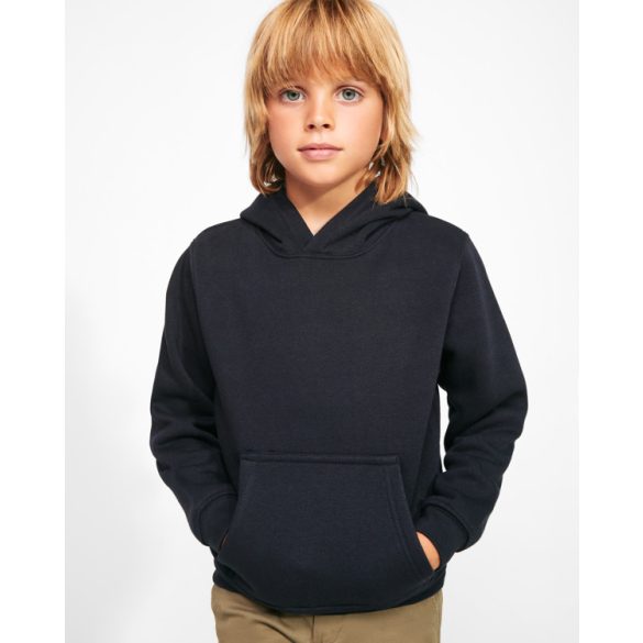 SU1067 - Hanorac cu gluga copii - URBAN - [Albastru royal/Alb]