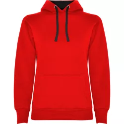   SU1068 - Hanorac cambrat in stil feminin - URBAN WOMAN - [Rosu/Negru]