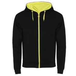   SU1105 - Hanorac cu detalii fluor - FUJI - [Negru/Galben fluorescent]
