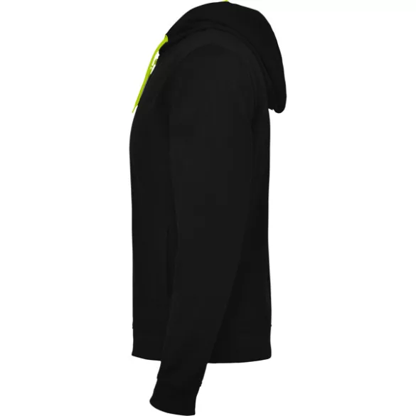 SU1105 - Hanorac cu detalii fluor - FUJI - [Negru/Galben fluorescent]