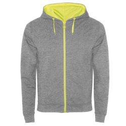   SU1105 - Hanorac cu detalii fluor - FUJI - [Heather grey/Fluor yellow]