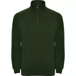 SU1109 - Hanorac cu fermoar la gat - ANETO - [Verde sticla]