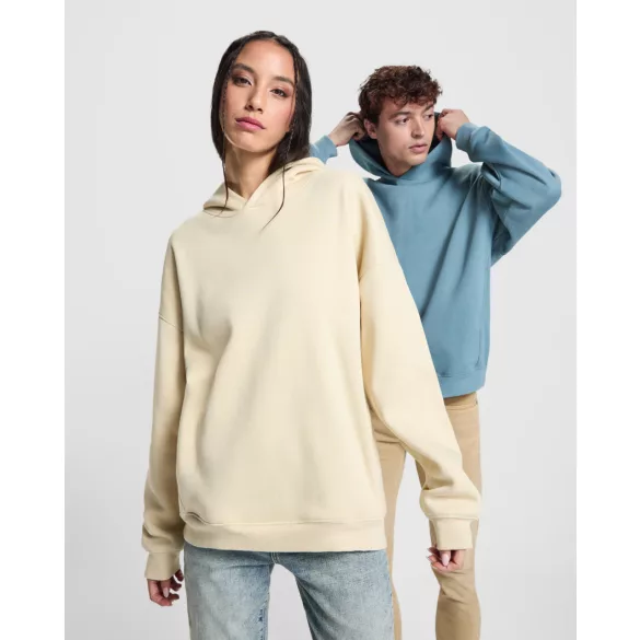 SU6702-132 - Hanorac oversized cu gluga - unisex - OTTO [Alb Vintage]