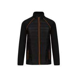   WK6147bl_og - Jacheta unisex cu captusire dubla - DAYTODAY - [Black/Orange]