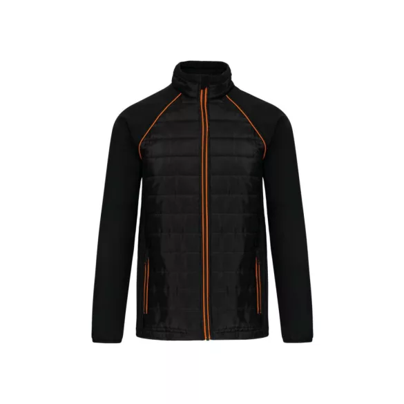 WK6147bl_og - Jacheta unisex cu captusire dubla - DAYTODAY - [Black/Orange]