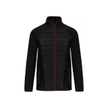 WK6147bl_re - Jacheta unisex cu captusire dubla - DAYTODAY - [Black/Red]