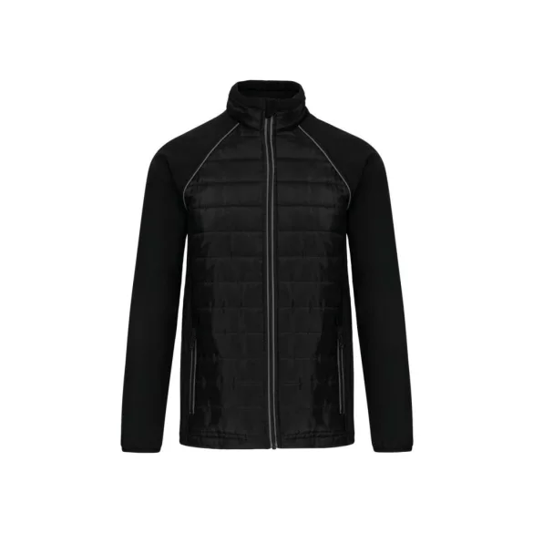 WK6147bl_sv - Jacheta unisex cu captusire dubla - DAYTODAY - [Black/Silver]