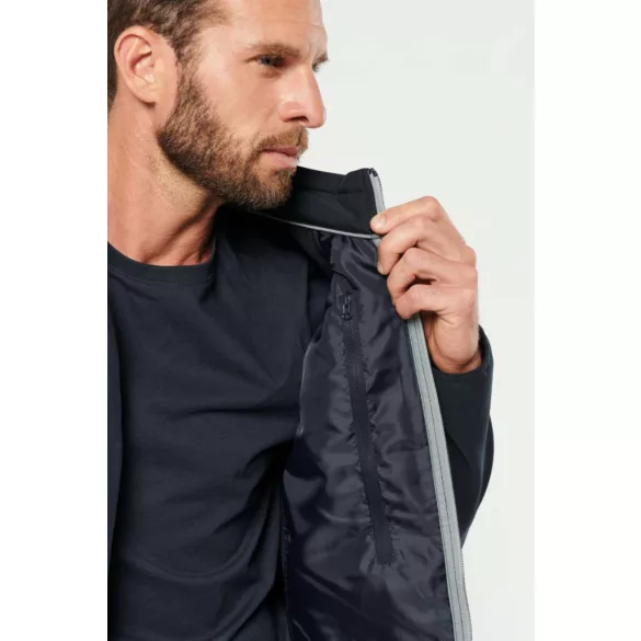 WK6147bl_sv - Jacheta unisex cu captusire dubla - DAYTODAY - [Black/Silver]