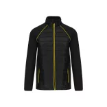 WK6147bl_ye - Jacheta unisex cu captusire dubla - DAYTODAY - [Black/Yellow]