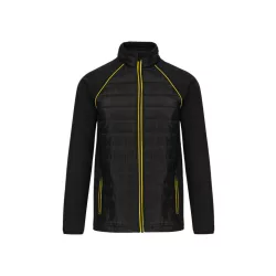   WK6147bl_ye - Jacheta unisex cu captusire dubla - DAYTODAY - [Black/Yellow]