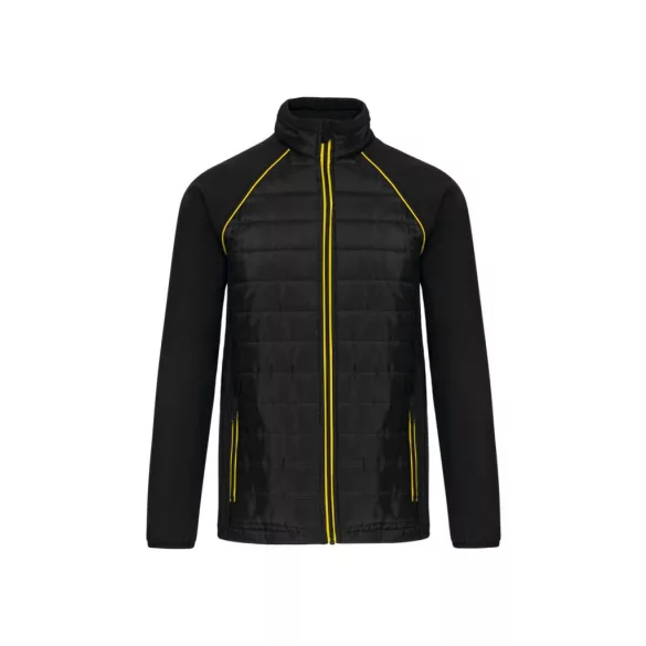 WK6147bl_ye - Jacheta unisex cu captusire dubla - DAYTODAY - [Black/Yellow]