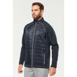 WK6147bl_ye - Jacheta unisex cu captusire dubla - DAYTODAY - [Black/Yellow]