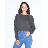 AARSAF3451-Pulover-scurt-de-dama-FLEECE-CROP-Dark-Heather-Grey