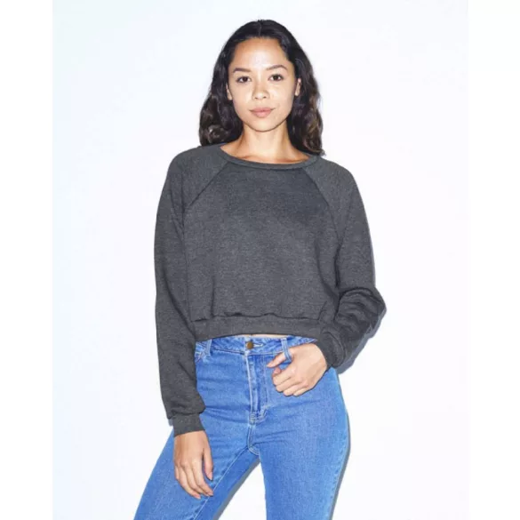 AARSAF3451-Pulover-scurt-de-dama-FLEECE-CROP-Dark-Heather-Grey