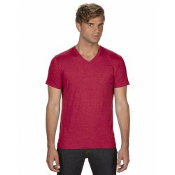 an6752-Tricou-adult-barbat-Anvil-V-neck-Heather-Red