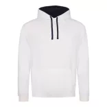 AWJH003 - Hanorac cu gluga - unisex - VARSITY HOODIE [Arctic White/French Navy]
