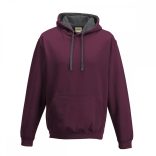 AWJH003-Hanorac-cu-gluga-unisex-VARSITY-HOODIE-Burgundy/Charcoal
