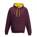 AWJH003-Hanorac-cu-gluga-unisex-VARSITY-HOODIE-Burgundy/Gold