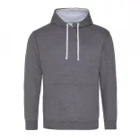 AWJH003-Hanorac-cu-gluga-unisex-VARSITY-HOODIE-Charcoal/Heather-Grey