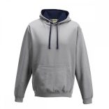 AWJH003-Hanorac-cu-gluga-unisex-VARSITY-HOODIE-Heather-Grey/French-Nav
