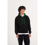 AWJH003 - Hanorac cu gluga - unisex - VARSITY HOODIE [Heather Grey/Sapphire Blue]