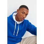 AWJH003 - Hanorac cu gluga - unisex - VARSITY HOODIE [Heather Grey/Sapphire Blue]