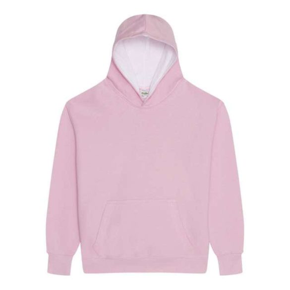 awjh003j - Hanorac cu gluga - copii - VARSITY HOODIE [Baby Pink/Arctic White]
