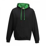 AWJH003-Hanorac-cu-gluga-unisex-VARSITY-HOODIE-Jet-Black/Kelly-Green