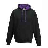 AWJH003-Hanorac-cu-gluga-unisex-VARSITY-HOODIE-Jet-Black/Purple
