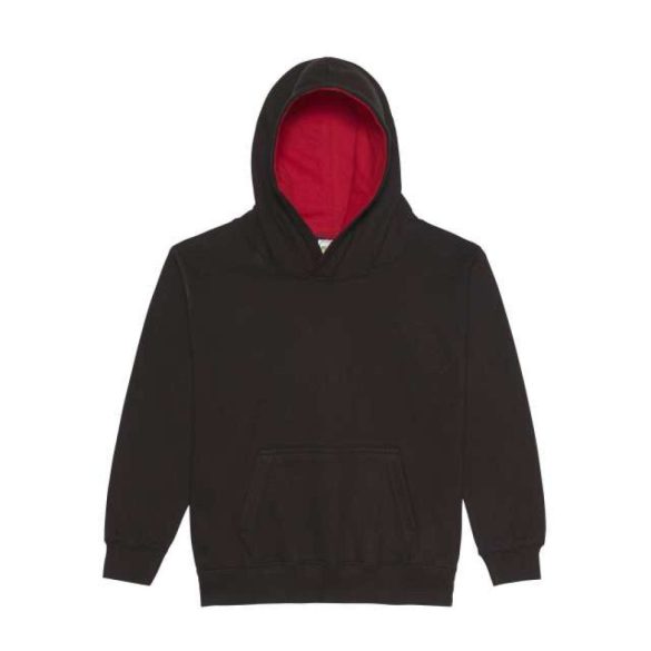 awjh003j - Hanorac cu gluga - copii - VARSITY HOODIE [Jet Black/Fire Red]