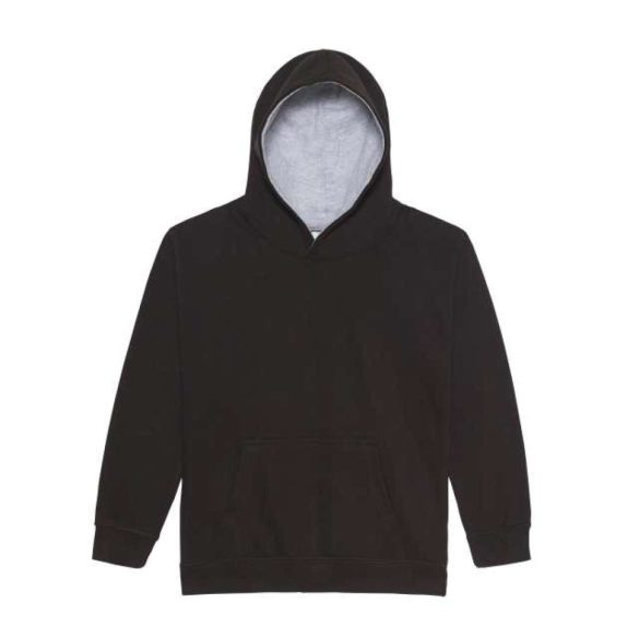 awjh003j - Hanorac cu gluga - copii - VARSITY HOODIE [Jet Black/Heather Grey]