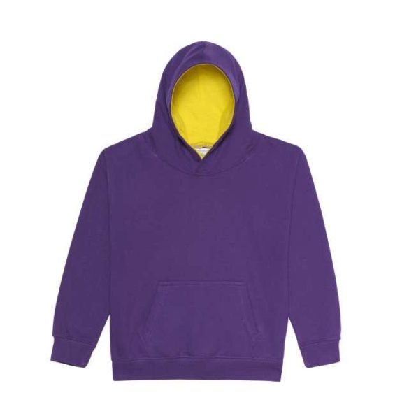 awjh003j - Hanorac cu gluga - copii - VARSITY HOODIE [Purple/Sun Yellow]