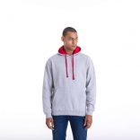 AWJH003-Hanorac-cu-gluga-unisex-VARSITY-HOODIE-Kelly-Green/Arctic-White